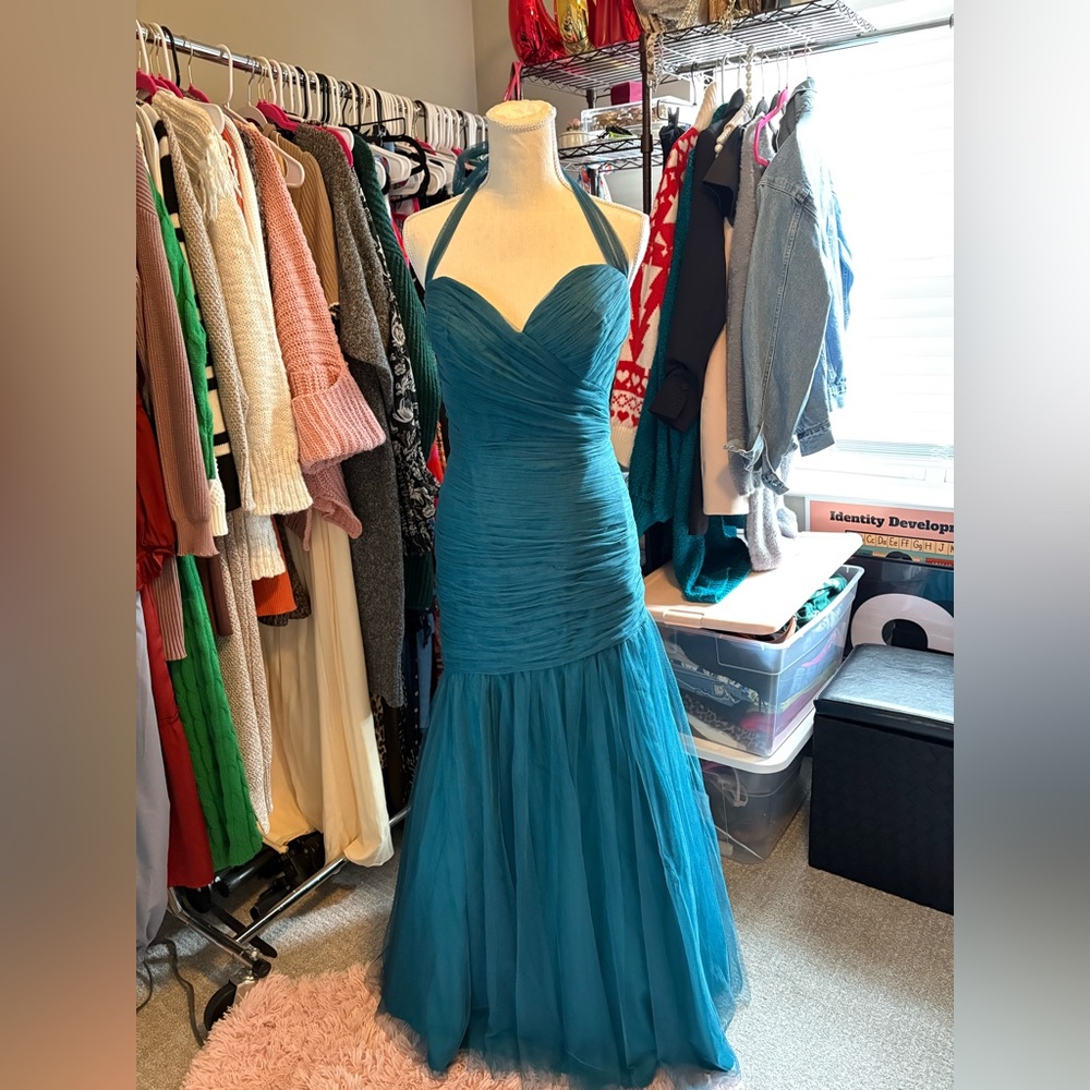Wtoo Teal Halter Dress - Picture 3 of 6